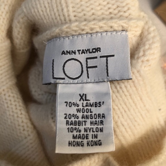 Ann Taylor Loft Turtleneck Sweater Wool Angora XL - Picture 4 of 9